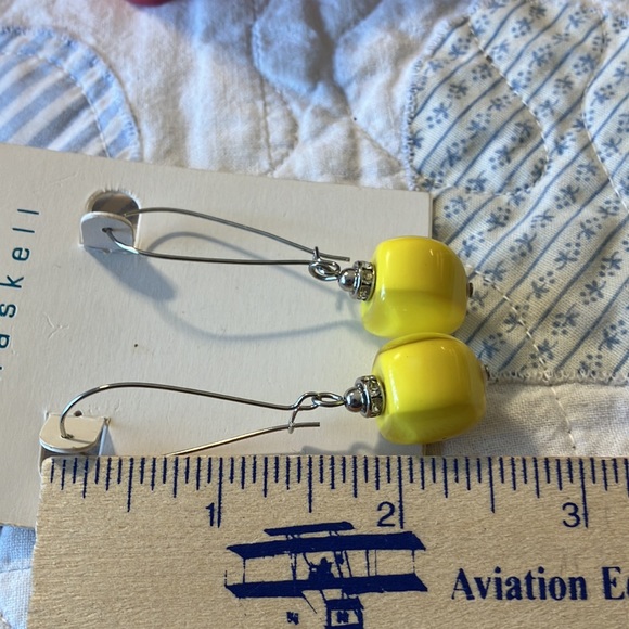 M. Haskell Yellow Drop Earrings - Picture 5 of 5